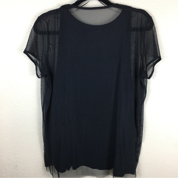 MOHITO COLLECTION Black Sheer Over Layer "Gorgeous" Black Tank "Happiness looks - Picture 3 of 10